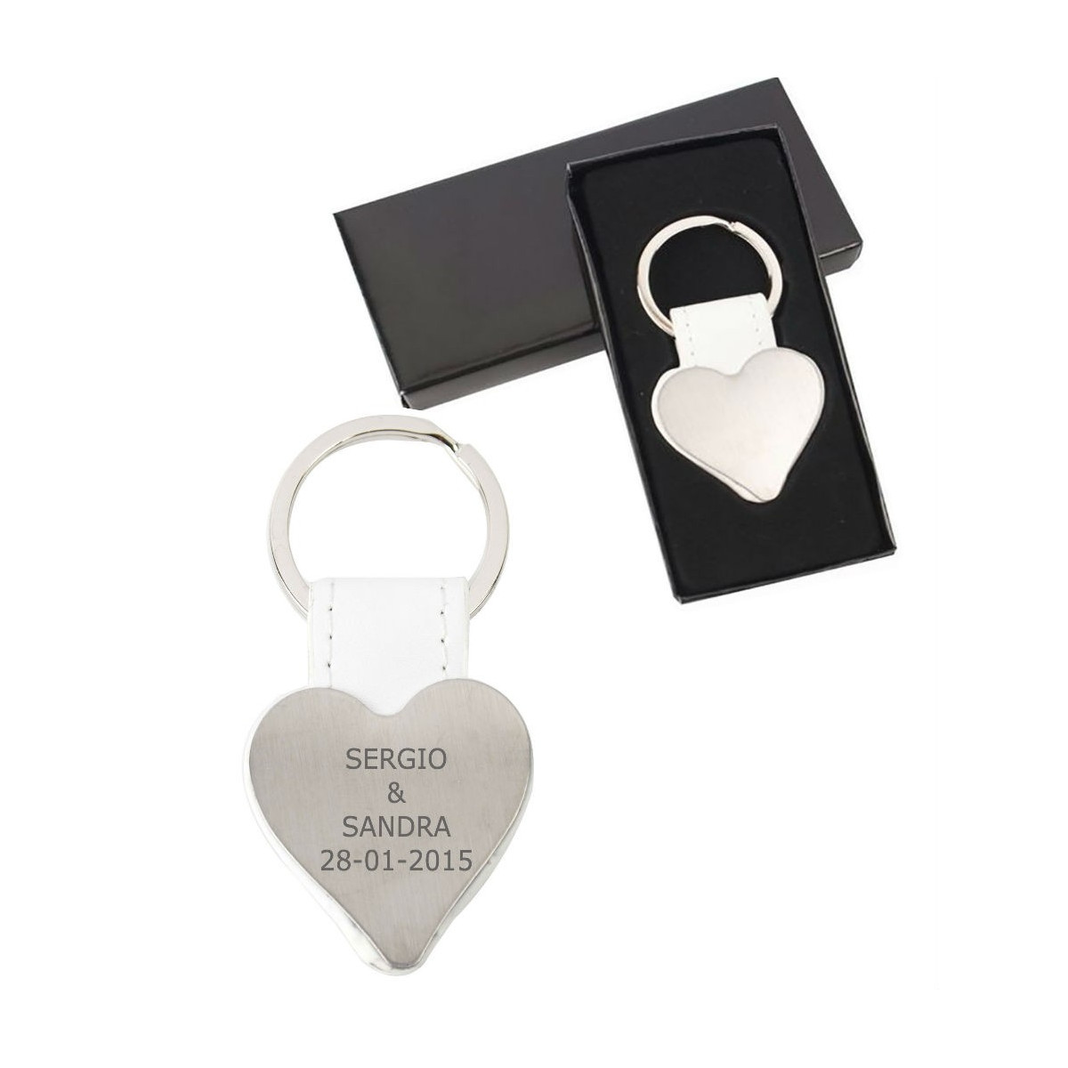 Chaveiro de coração gravado personalizado