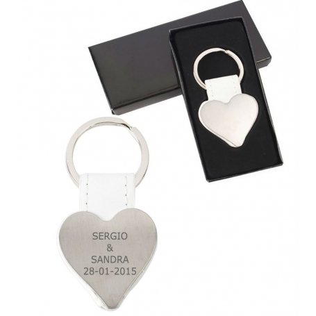 Chaveiro de coração gravado personalizado
