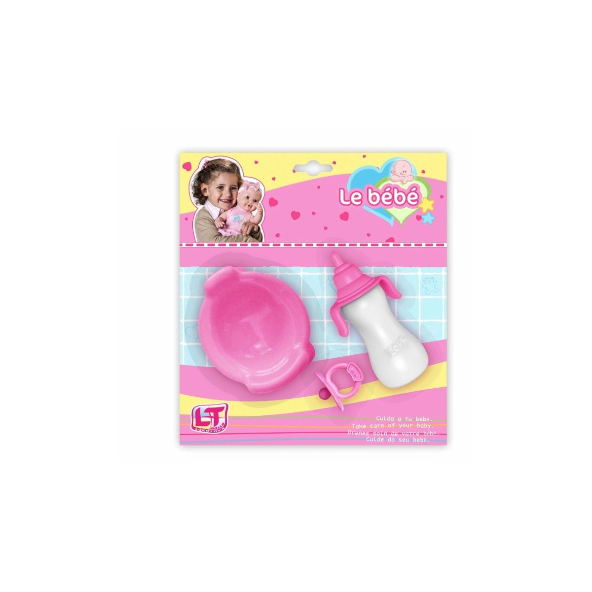 Blister mamadeira, penico e chupeta para bonecos