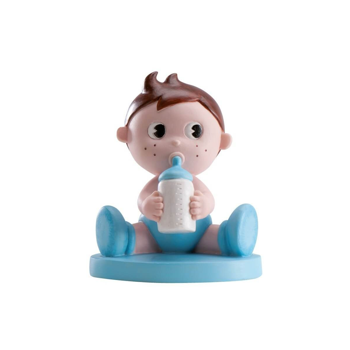 Figura para bolo menino com mamadeira para batizado barato