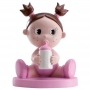 Figura para bolo de batizado menina com chupeta barata