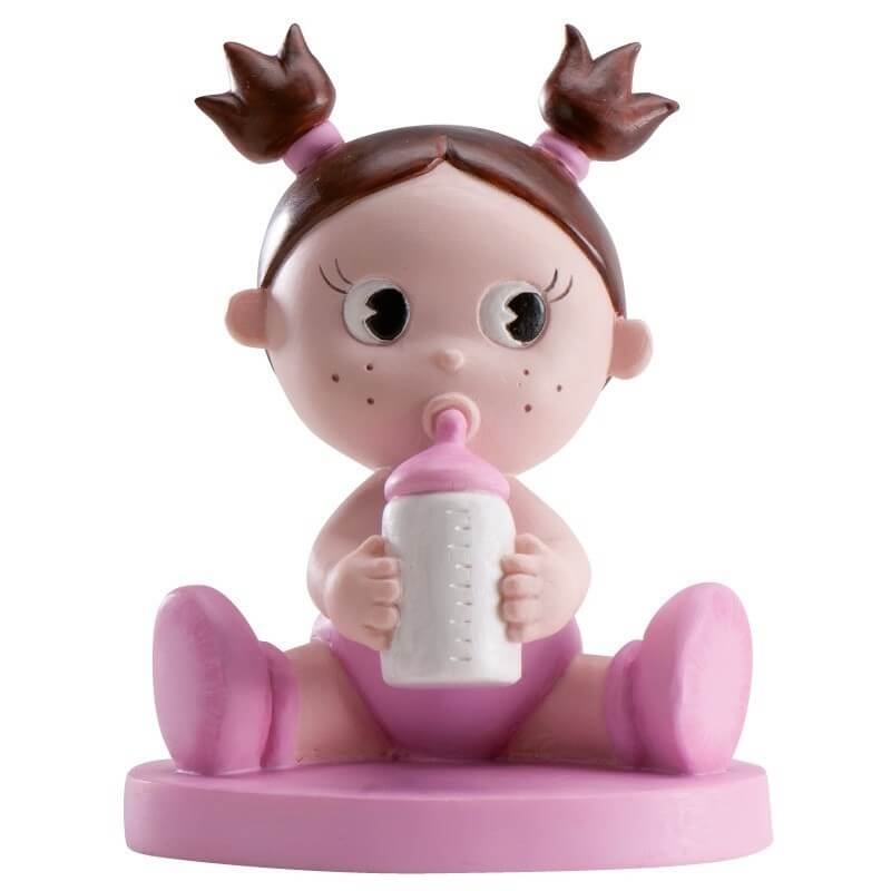 Figura para bolo de batizado menina com chupeta barata