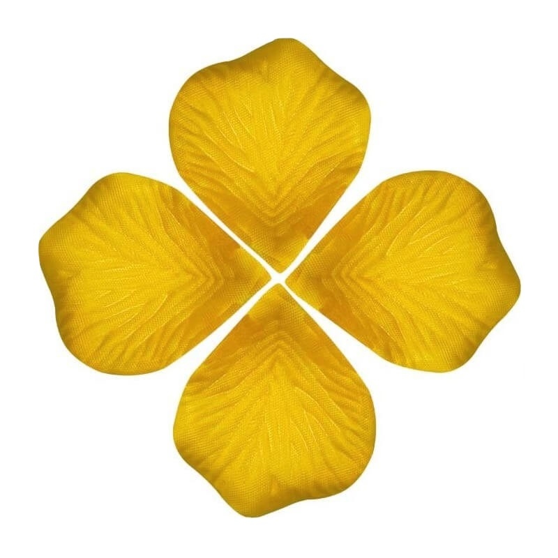 Sacos de pétalas amarelas para decorar
