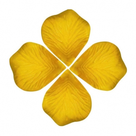 Sacos de pétalas amarelas para decorar