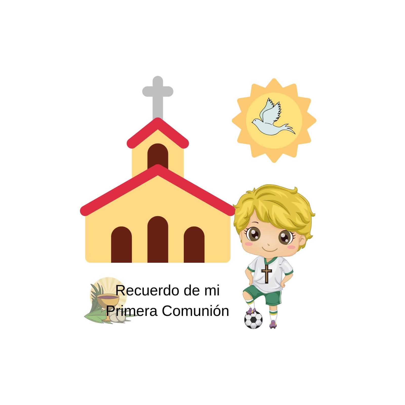 Autocolante de futebol comunhão