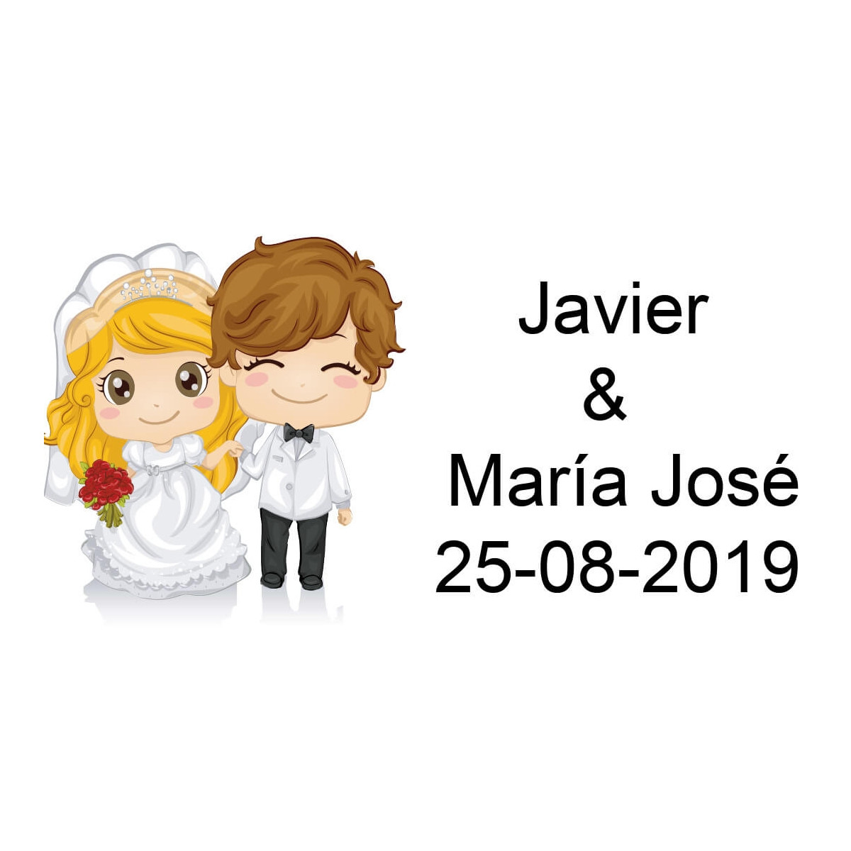Autocolante de casamento personalizado