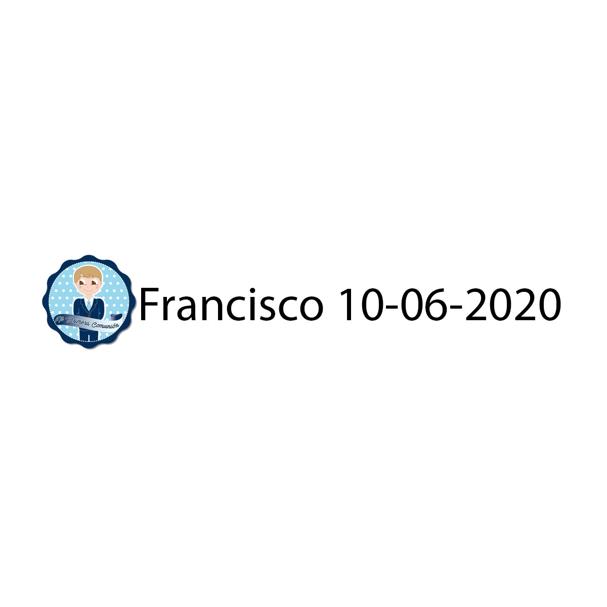 Adesivo para comunhão menino