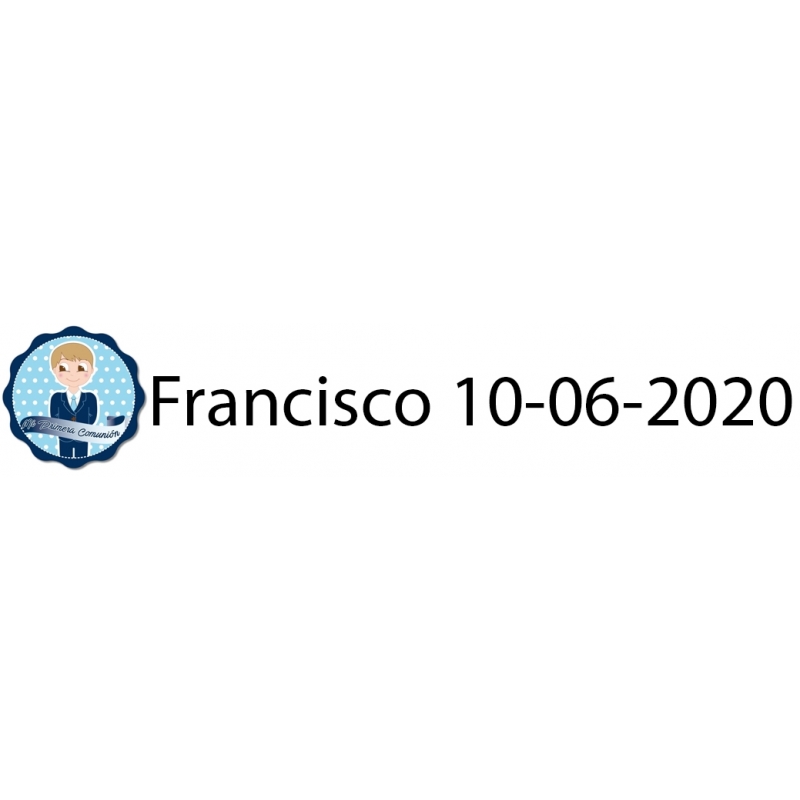 Adesivo para comunhão menino