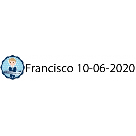 Adesivo para comunhão menino