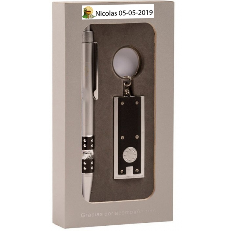Conjunto de caneta e lanterna para detalhes de comunhão personalizados