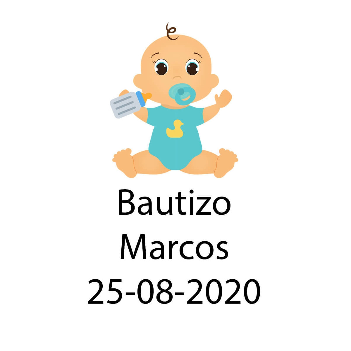 Autocolante personalizado para baptizado
