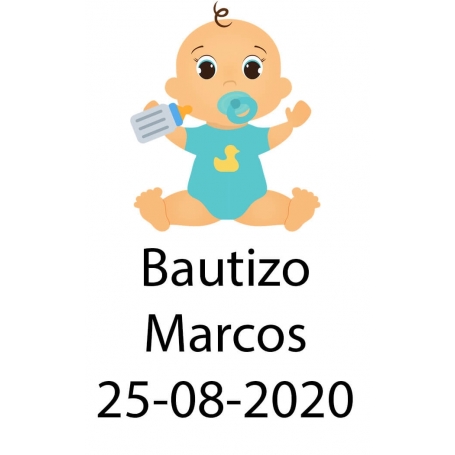 Autocolante personalizado para baptizado