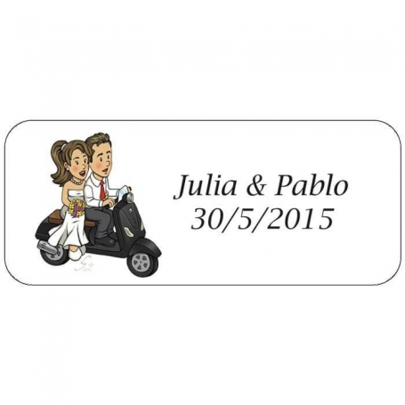 will grace wedding motocicleta autocolantes