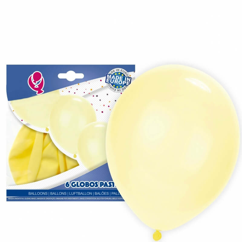 Pacote de balões amarelos pastel