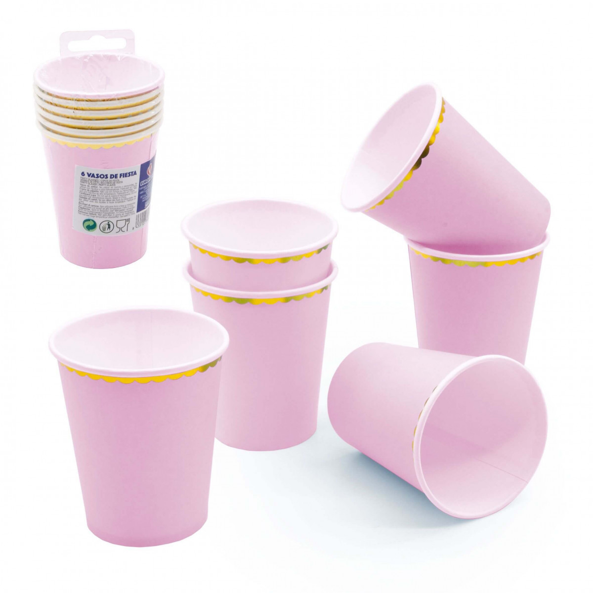 Pack copos cor de rosa