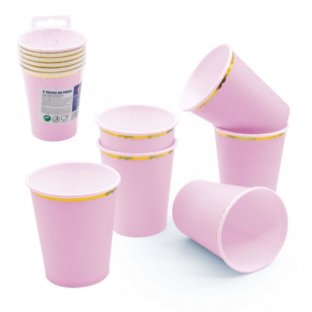 Pack copos cor de rosa