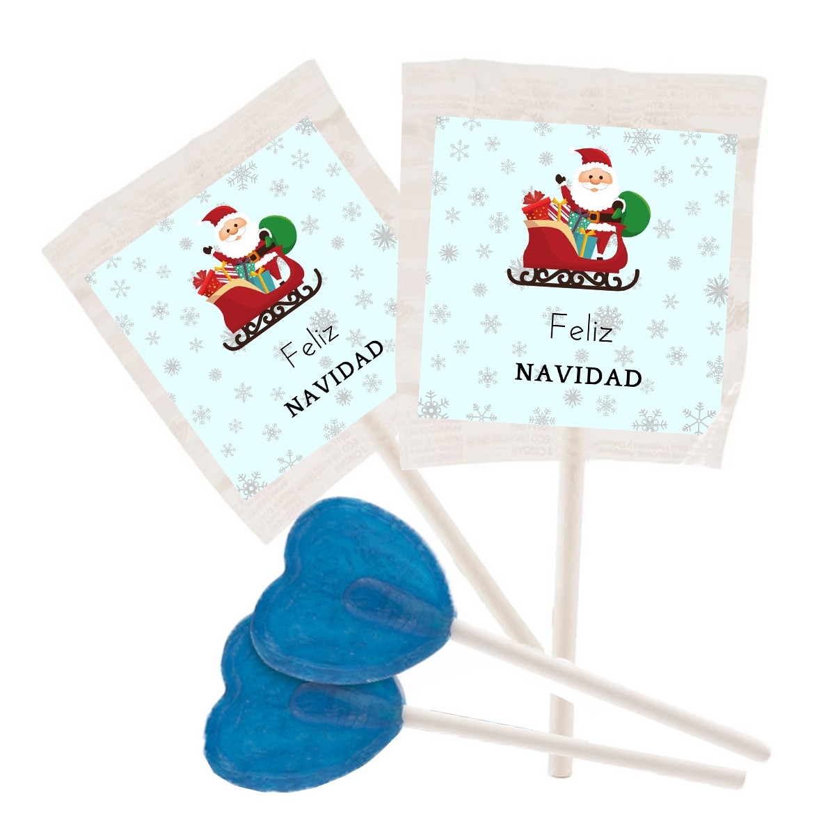 Pirulitos de natal azuis