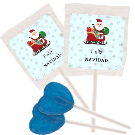 Pirulitos de natal azuis