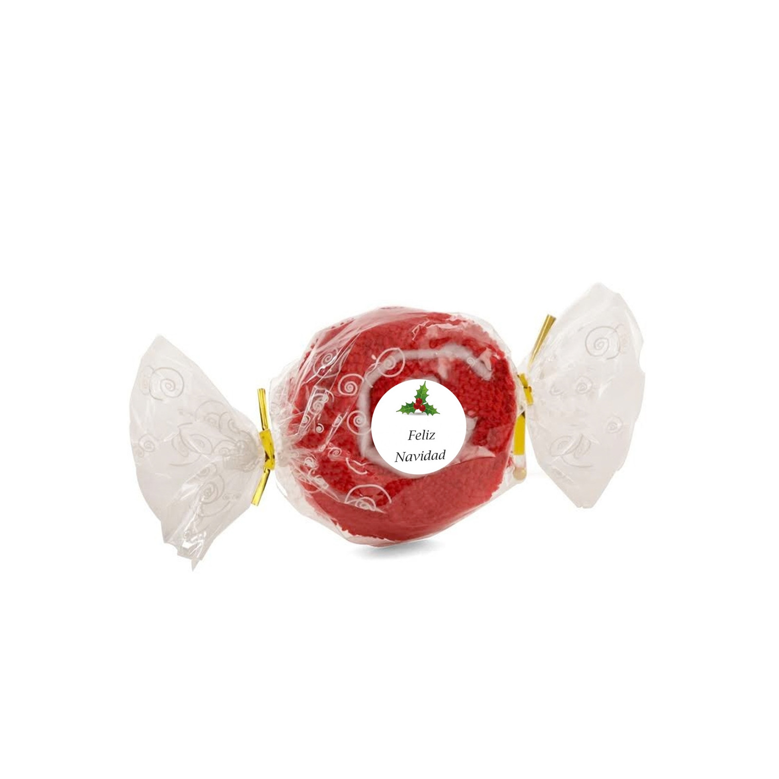 Toalha personalizada em formato de doce para o Natal