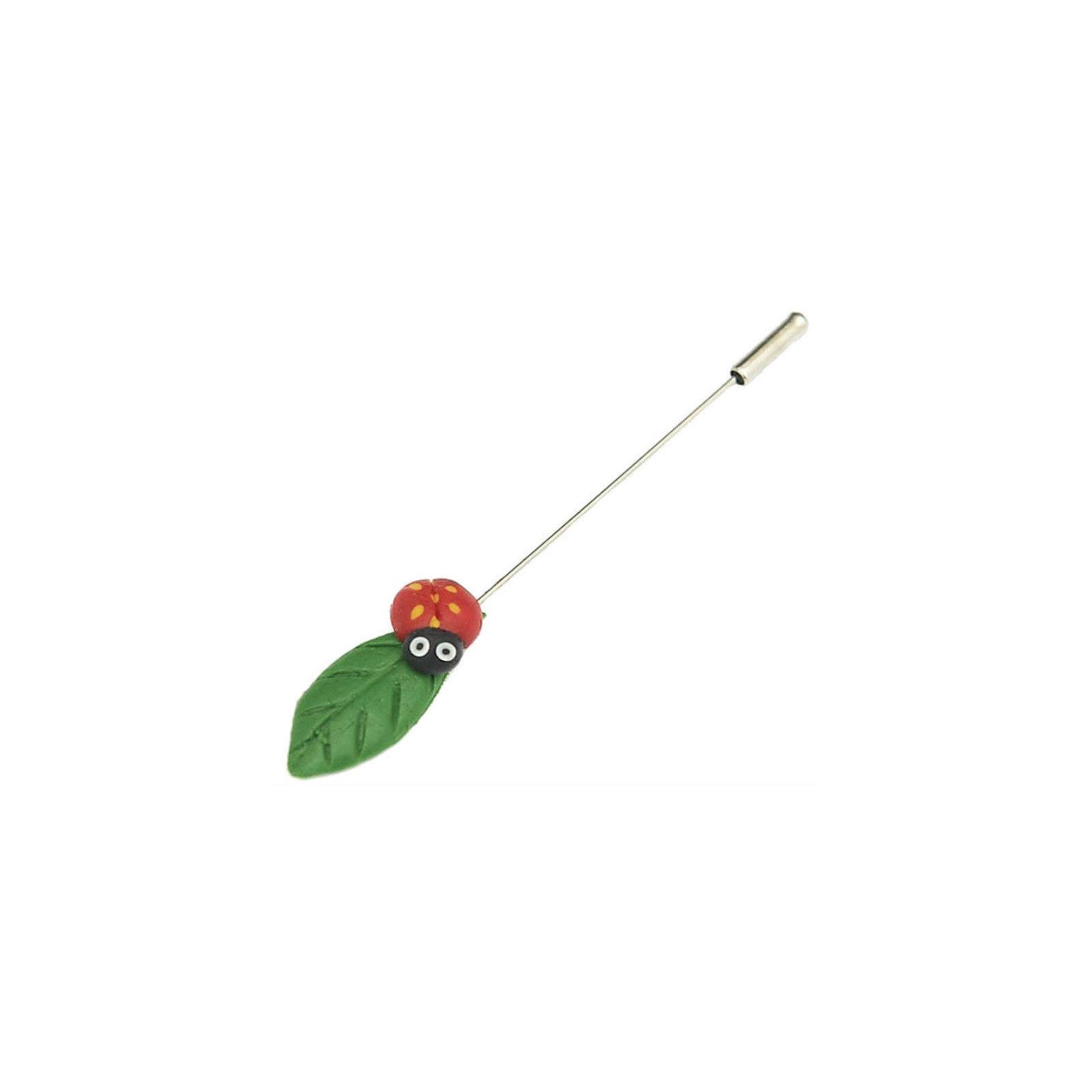 Alfinete joaninha em flor para convidadas de casamento