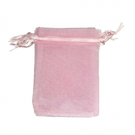 Saco De Organza Rosa 9 X 15