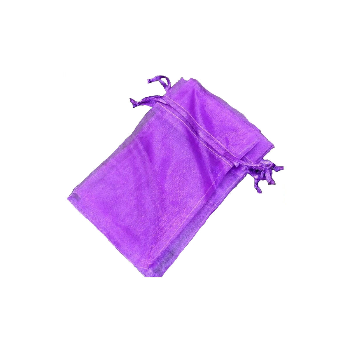Saco de organza roxa escura 9 x 15
