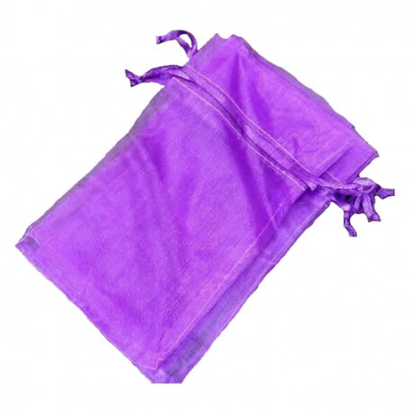 Saco de organza roxa escura 9 x 15