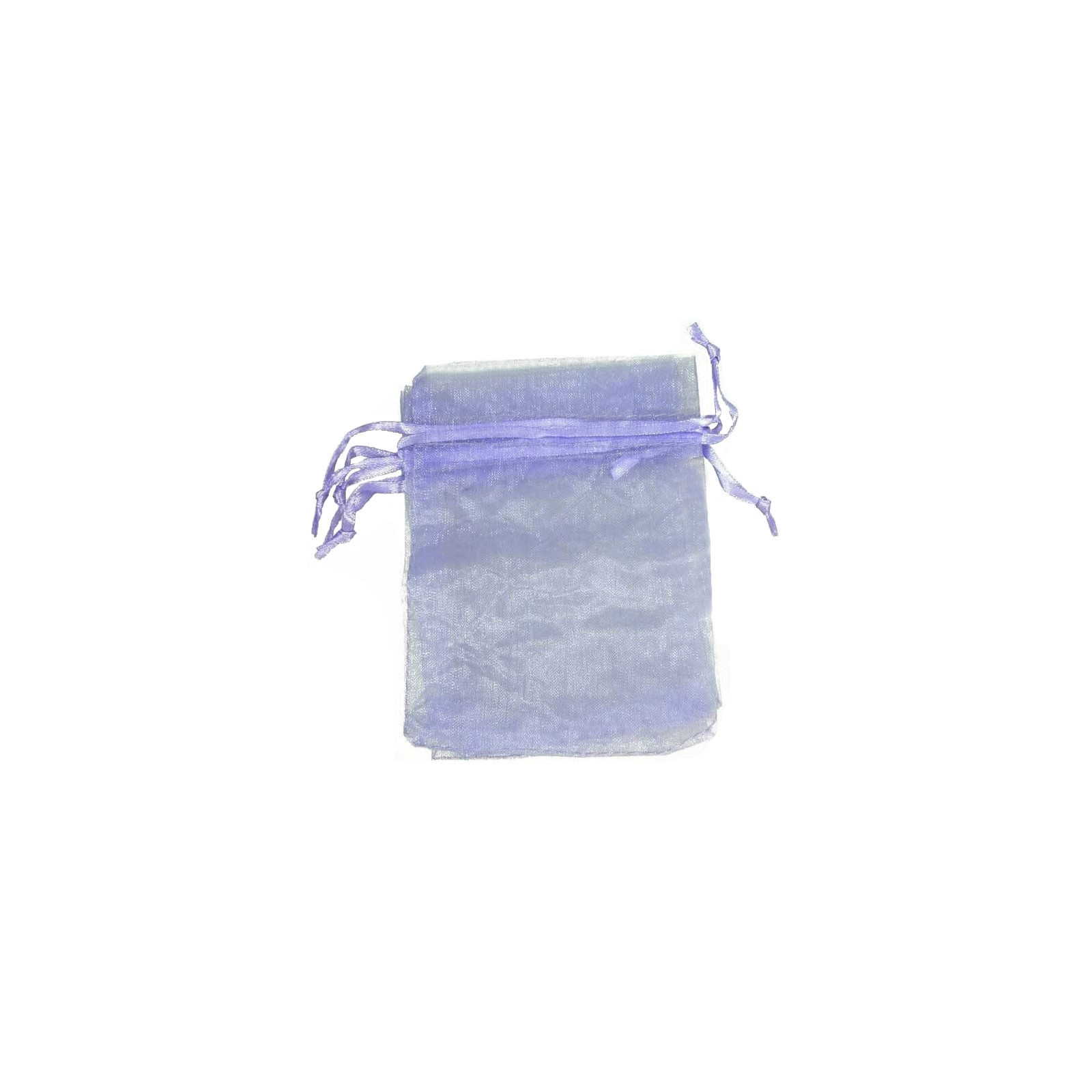 Bolsa de organza lilás claro 9 x 15
