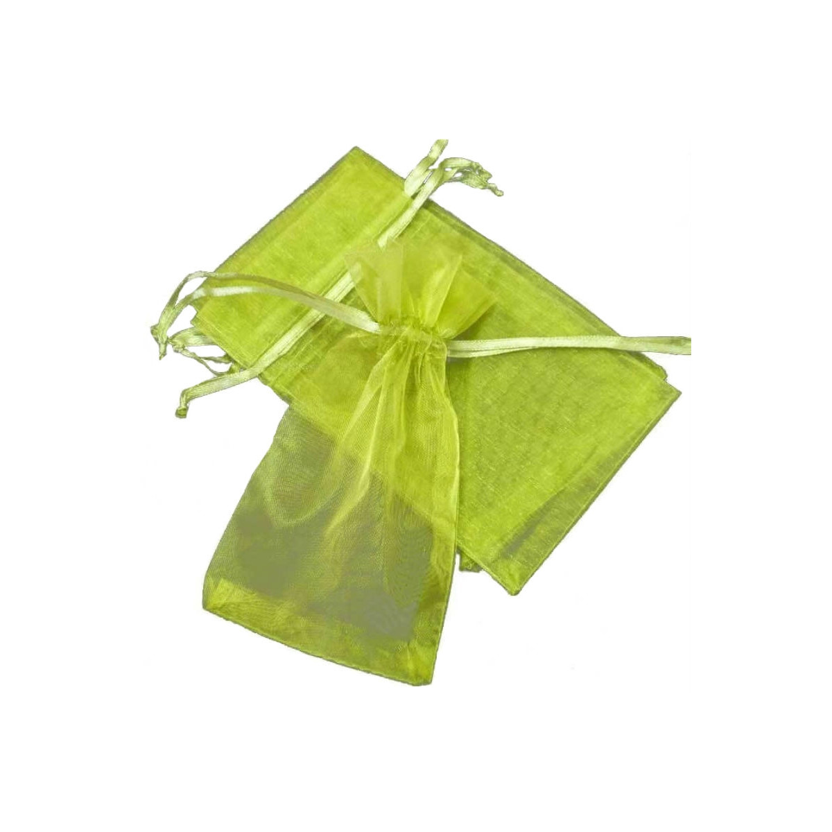 Bolsa de organza verde escuro 9 x 15