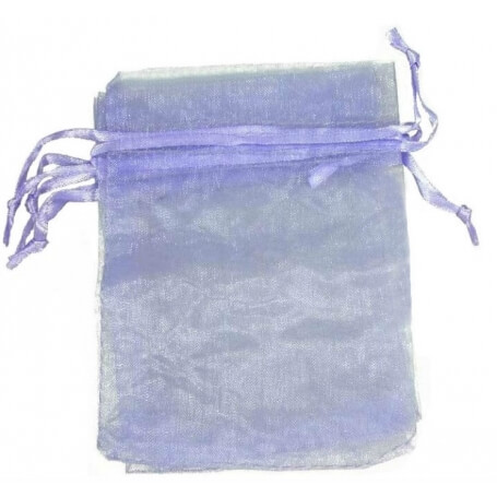 Bolsa de organza lilás claro 13 x 17