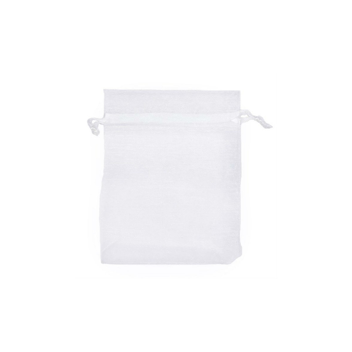 Bolsa de organza branca 7 x 10