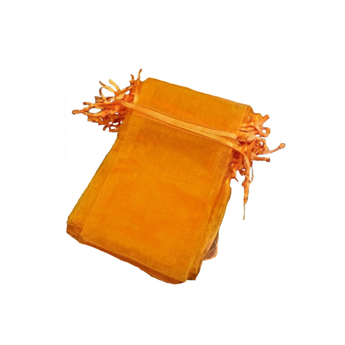Bolsa de organza laranja escuro 13 x 17