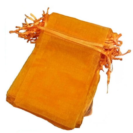 Bolsa de organza laranja escuro 13 x 17