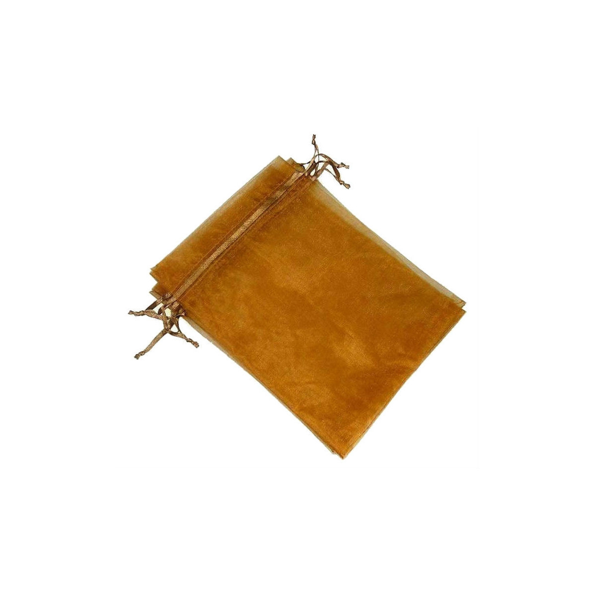 Saco de organza marrom 7 x 10