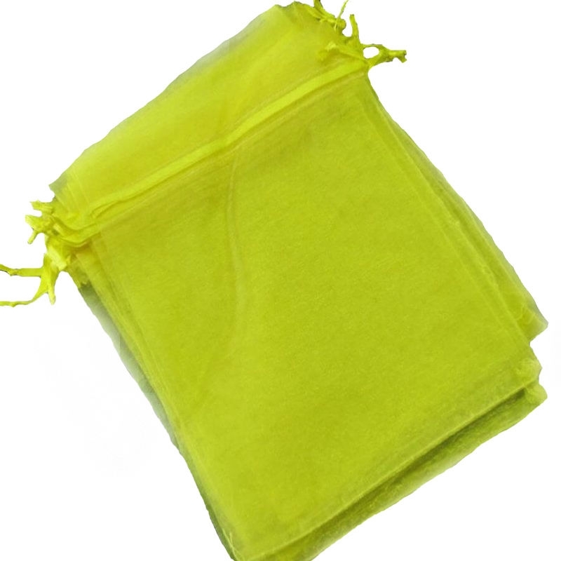 Saco de organza amarelo 7 x 10