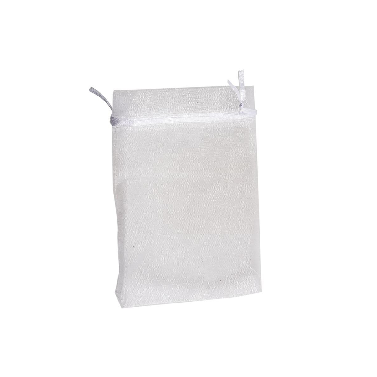 Bolsa de organza branca 9 x 15