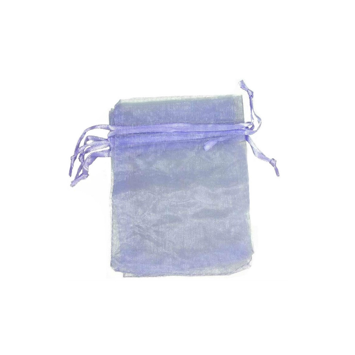 Bolsa de organza lilás claro 7 x 10
