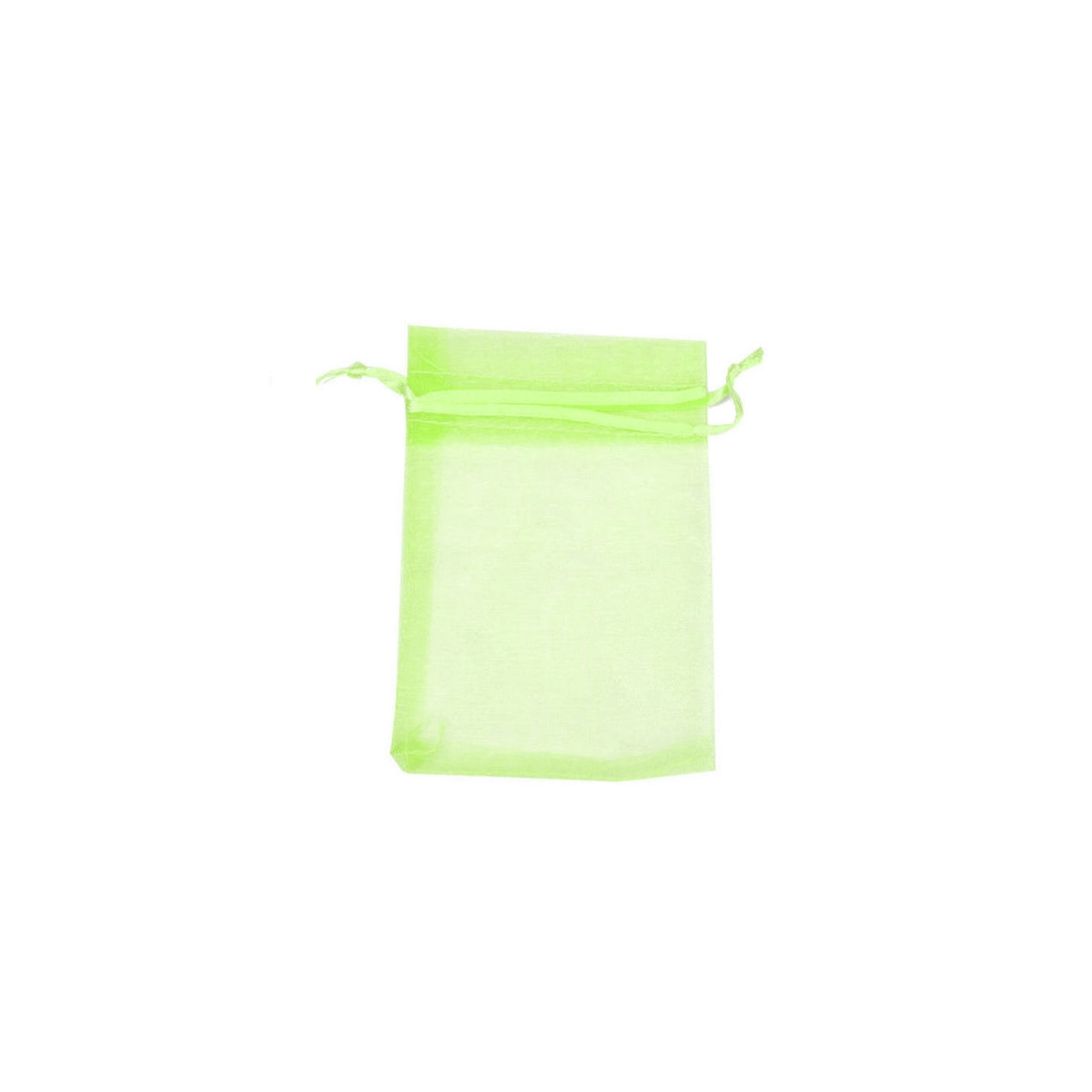 10 x 13 sacos de organza verde claro