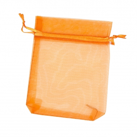 Saco de organza laranja escuro 7x10