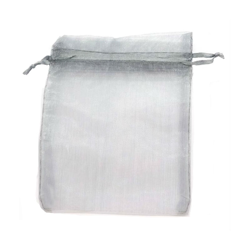 Sacolinha de organza prata 7 x 10