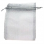 10 x 13 sacos de organza de prata