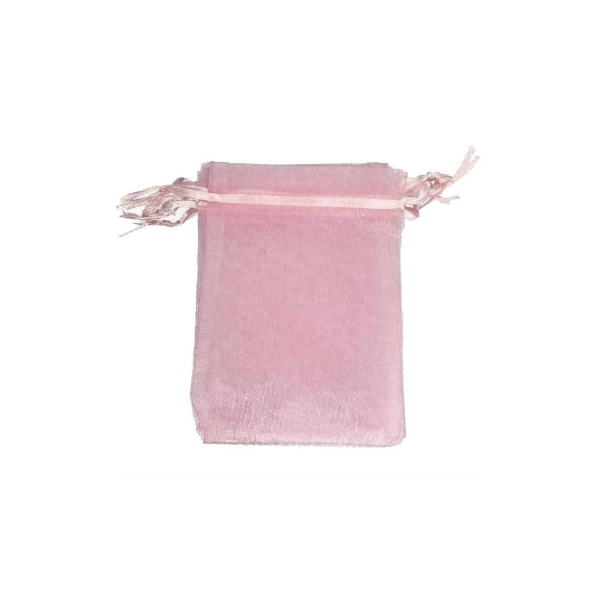 Bolsa de organza rosa claro 7x10