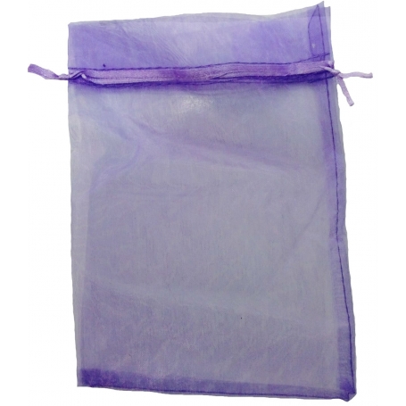 Bolsa de organza lilás escuro 13 x 17
