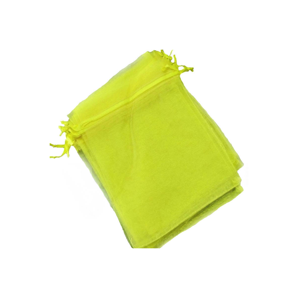 10 x 13 sacos amarelos de organza