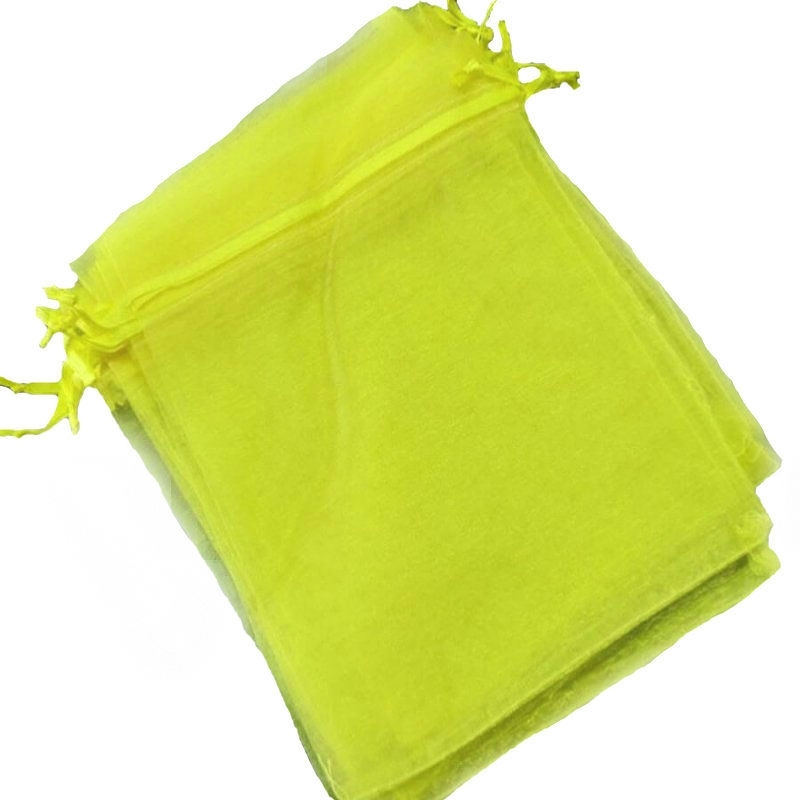 10 x 13 sacos amarelos de organza