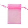 Saco de organza rosa chiclete 13 x 17