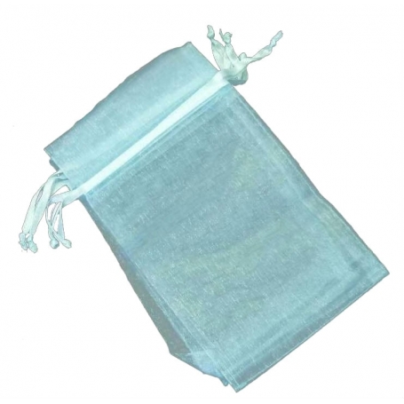 Bolsa De Organza Para Detalhes Azul Claro 15 X 20