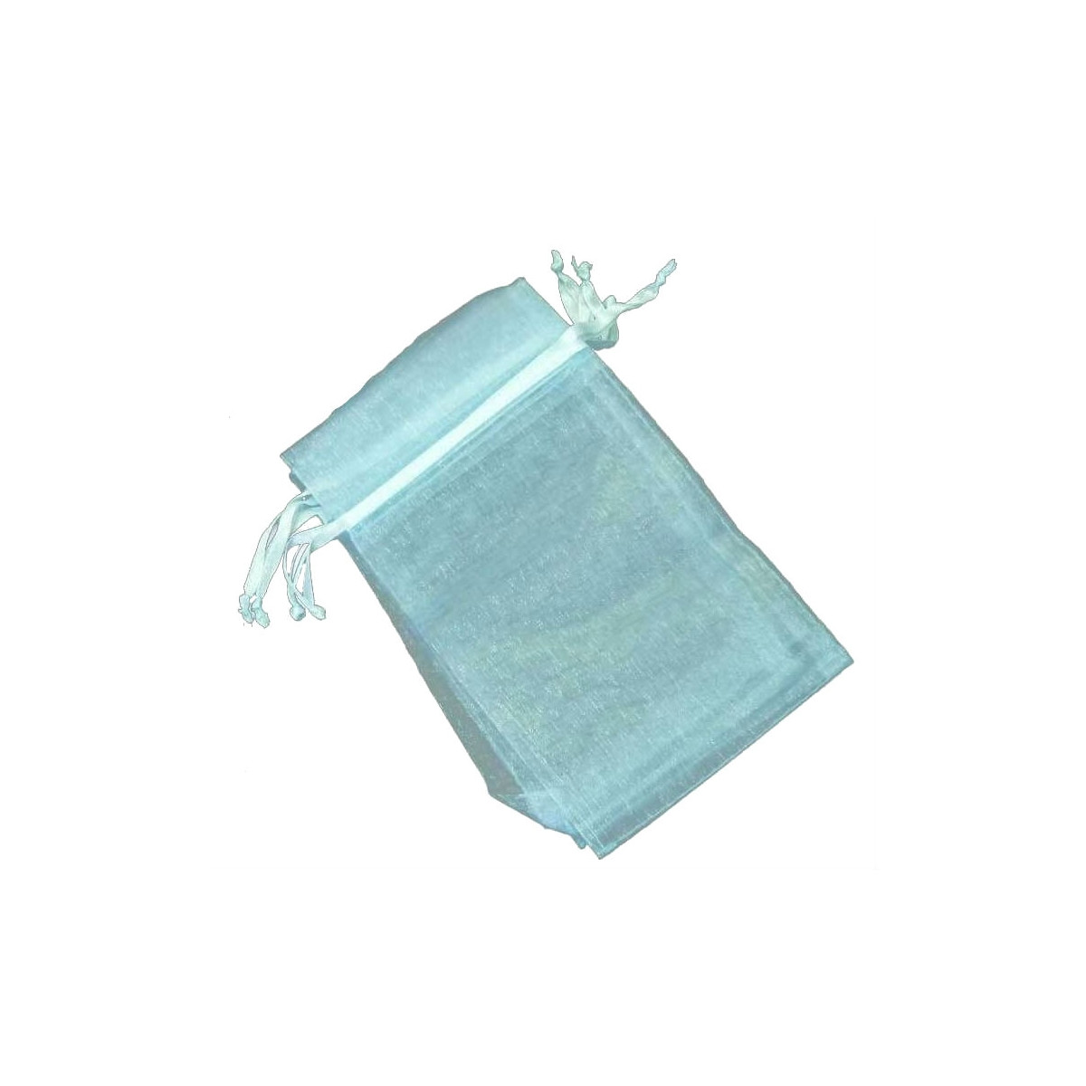 Saco de organza azul claro 7x10