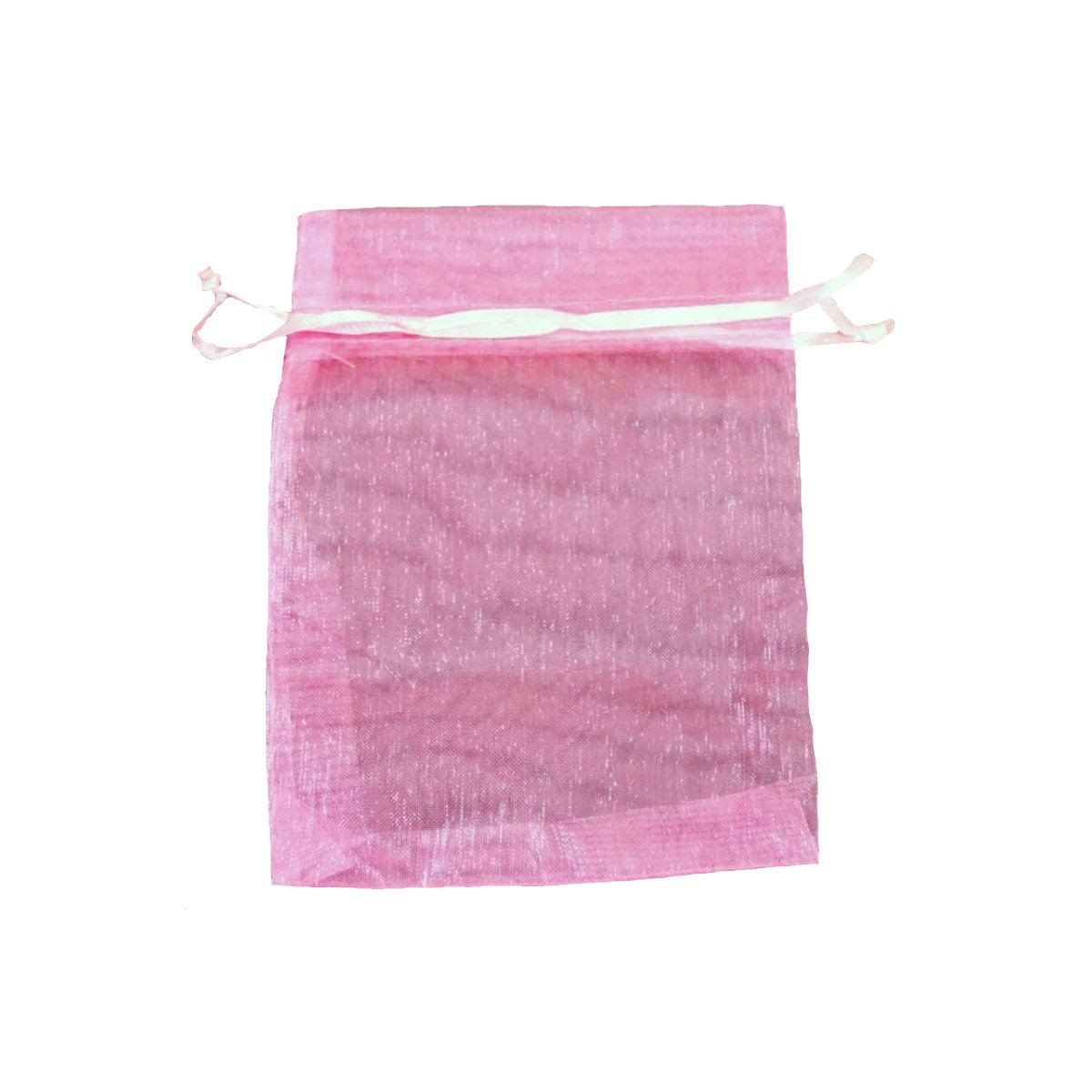 Sacos de organza rosa chiclete 10 x 13