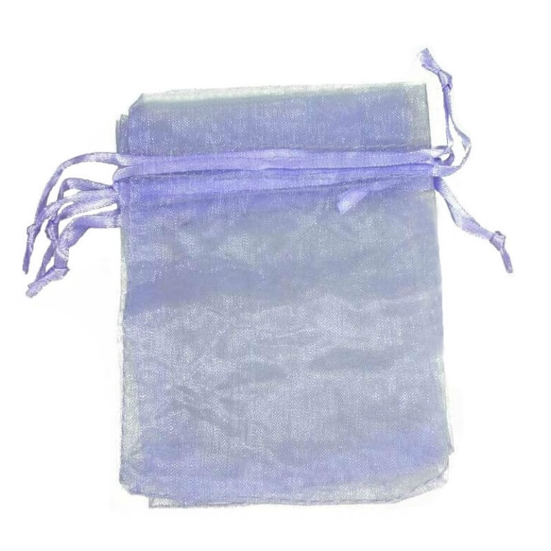 Sacos de organza lila claro 10 x 13